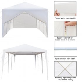 Zimtown 10'x 30' Third Generation Gazebo Canopy Outdoor Party Wedding Tent, White