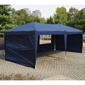 Zimtown 10' x 20' Waterproof Outdoor Garden Gazebo Pop up Party Tent Wedding Blue Event Canopies