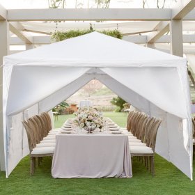 Zimtown 10' x 20' Party Tent Wedding Canopy Gazebo Wedding Tent Pavilion w/6 Sides 2 Doors
