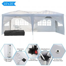 Zimtown 10'x 20' Outdoor Ez Pop Up Party Tent Wedding Gazebo Canopy Marquee 6 Walls