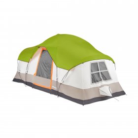 Tahoe Gear Olympia 10 Person 3 Season Outdoor Camping Tent, Green and Orange