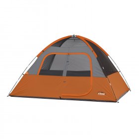 CORE Equipment 6 Person 11' x 9' Dome Camping Tent Orange/Grey | 40003