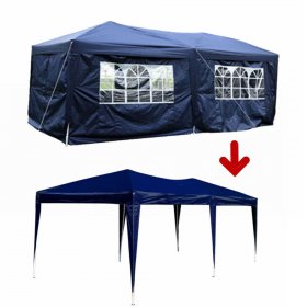 Zimtown Outdoor Easy Pop Up Tent Party Canopy Gazebo with 6 Walls 10' x 20' Blue