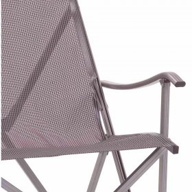 Coleman Patio Weather-Resistant Adult Sling Chair with Drink Holder, Gray