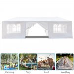 Zimtown 10'x 30' Third Generation Gazebo Canopy Outdoor Party Wedding Tent, White