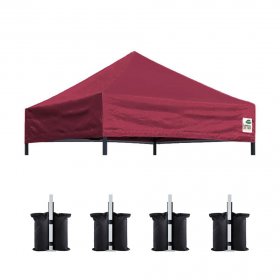 Eurmax Replacement Canopy Tent Top Cover for 5x5 Pop Up Canopy ,Instant Ez Canopy Top Cover ONLY (Burgundy)
